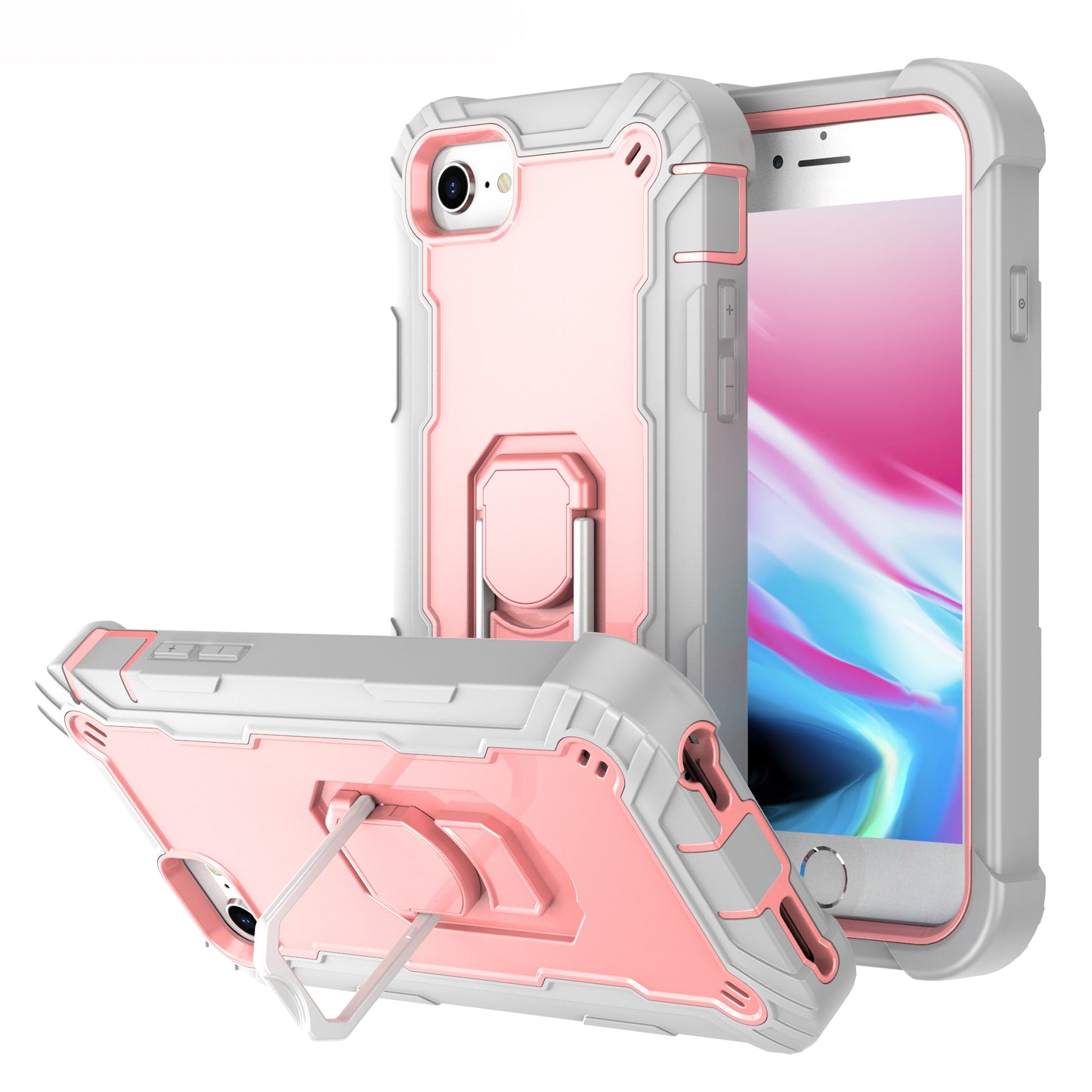 Ring Holder Kickstand iPhone 6 6s Shockroof Case All Round Protection Military