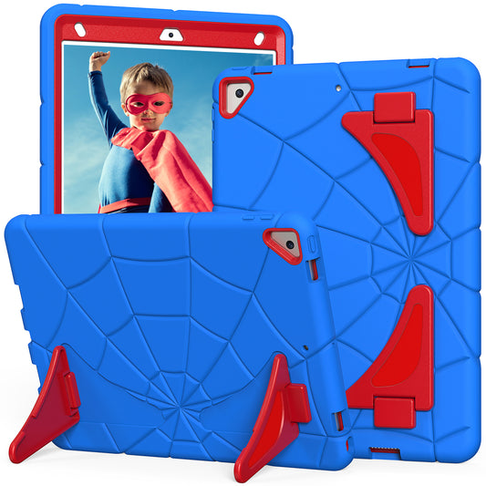 Spider Eye iPad 9 Shockproof Case Silicone PC Case Kids Safe Built-in Kickstand