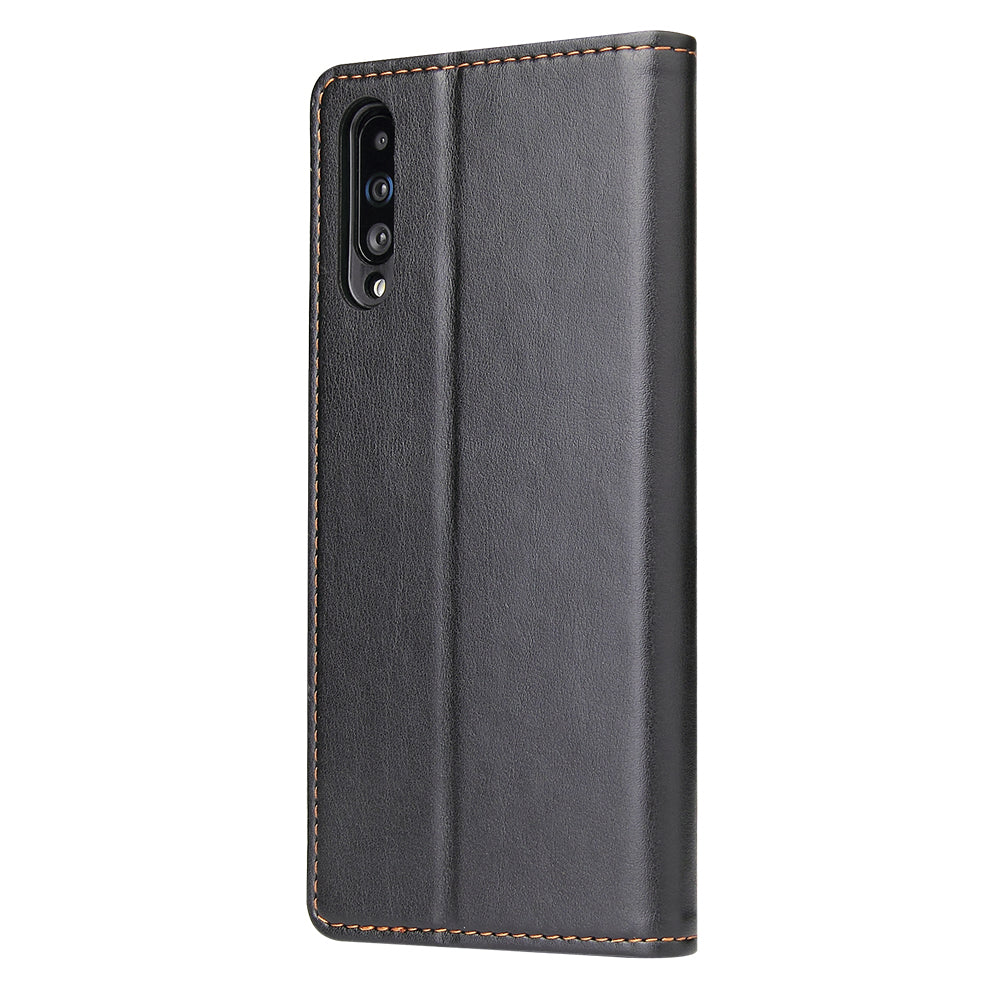 PU Leather Galaxy A50s Flip Case Wallet Stand Texture Deluxe