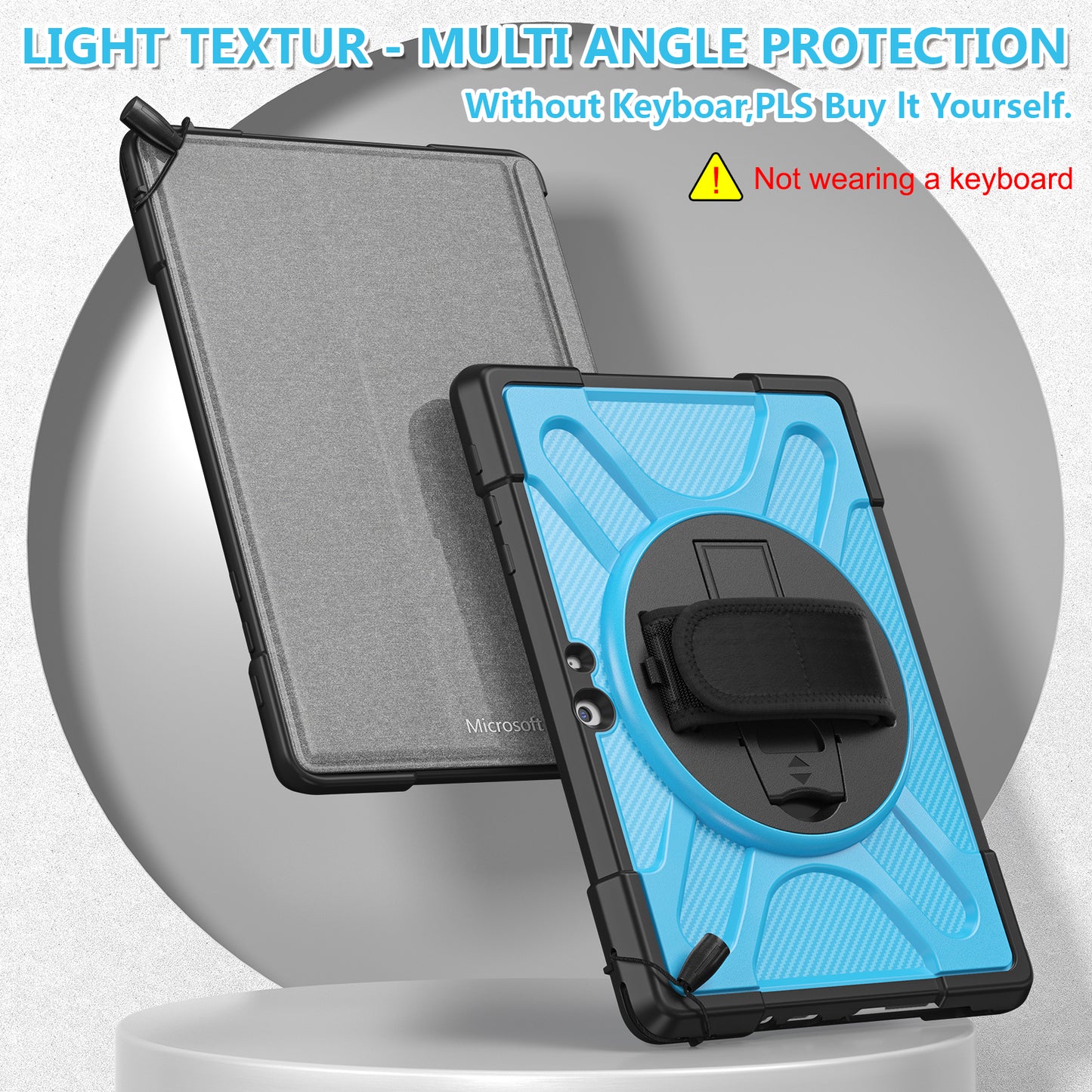 Jacket Beer Microsoft Surface Go 2 Case Light Textur Multi Angle Protection Stable Stand