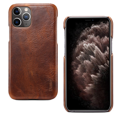 Waxed Cowhide Leather iPhone 11 Pro Max Back Cover Business Man's