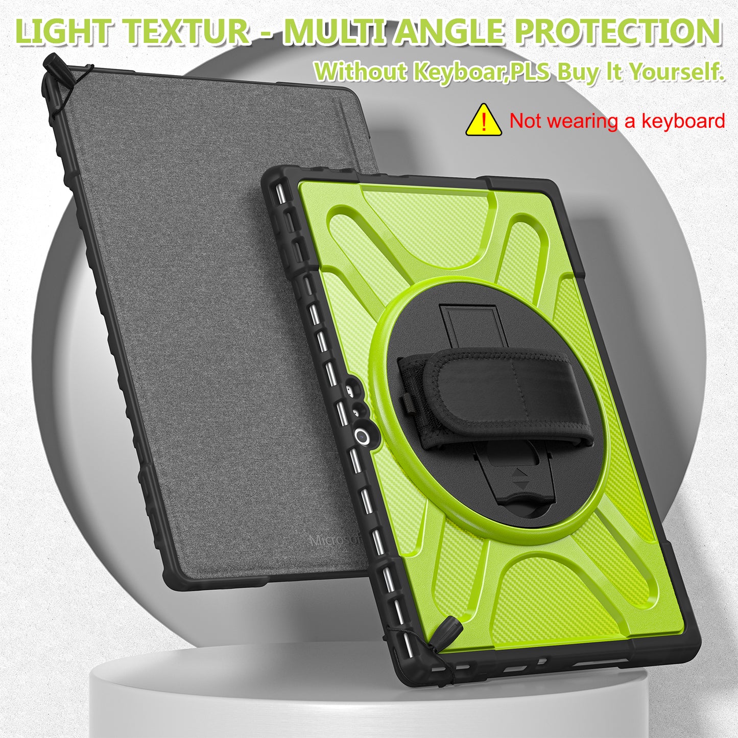 Jacket Beer Microsoft Surface Pro 7 Case Light Textur Multi Angle Protection Stable Stand