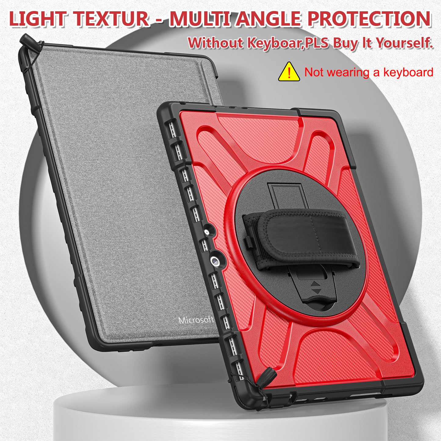 Jacket Beer Microsoft Surface Pro 8 Case Light Textur Multi Angle Protection Stable Stand