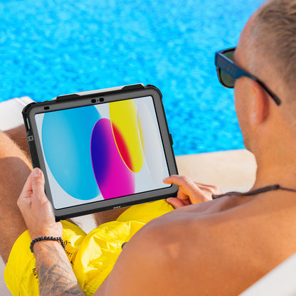 Swimming iPad 10 Waterproof Case Underwater 2M Rotatable Holder Layard