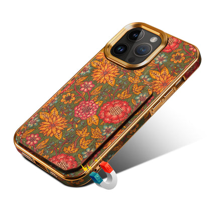 Moslem Flowers Wood iPhone 14 Pro Transformers Cover Verticle Horizontal Kickstand