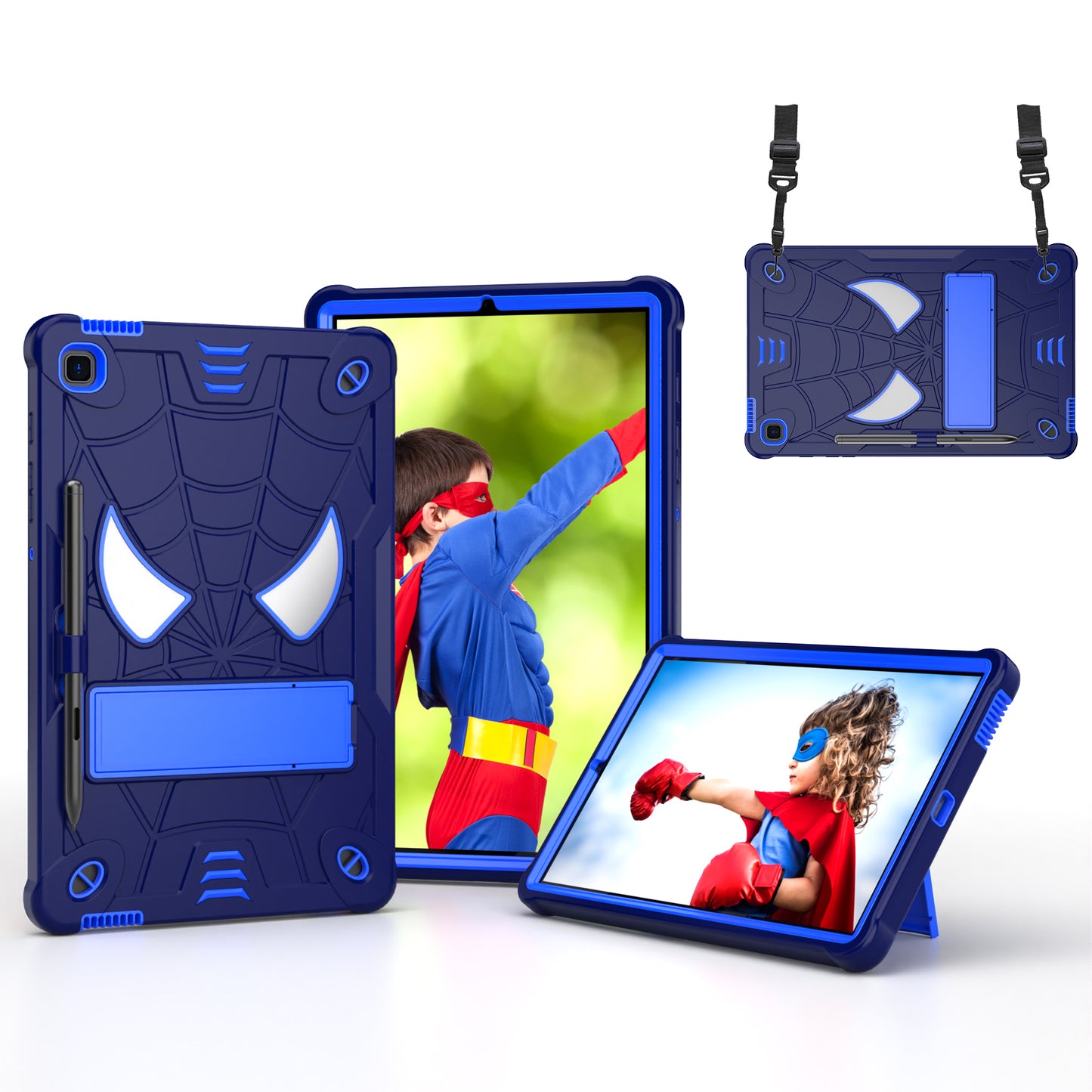 Spider-Man Galaxy Tab S6 Lite Shockproof Case Rugged Detachable Shoulder Strap