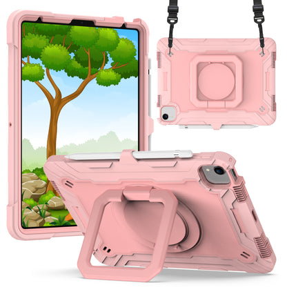 Hit-Color Hook iPad Air 4 Shockproof Case Rotating Stand Wristband Shoulder Strap