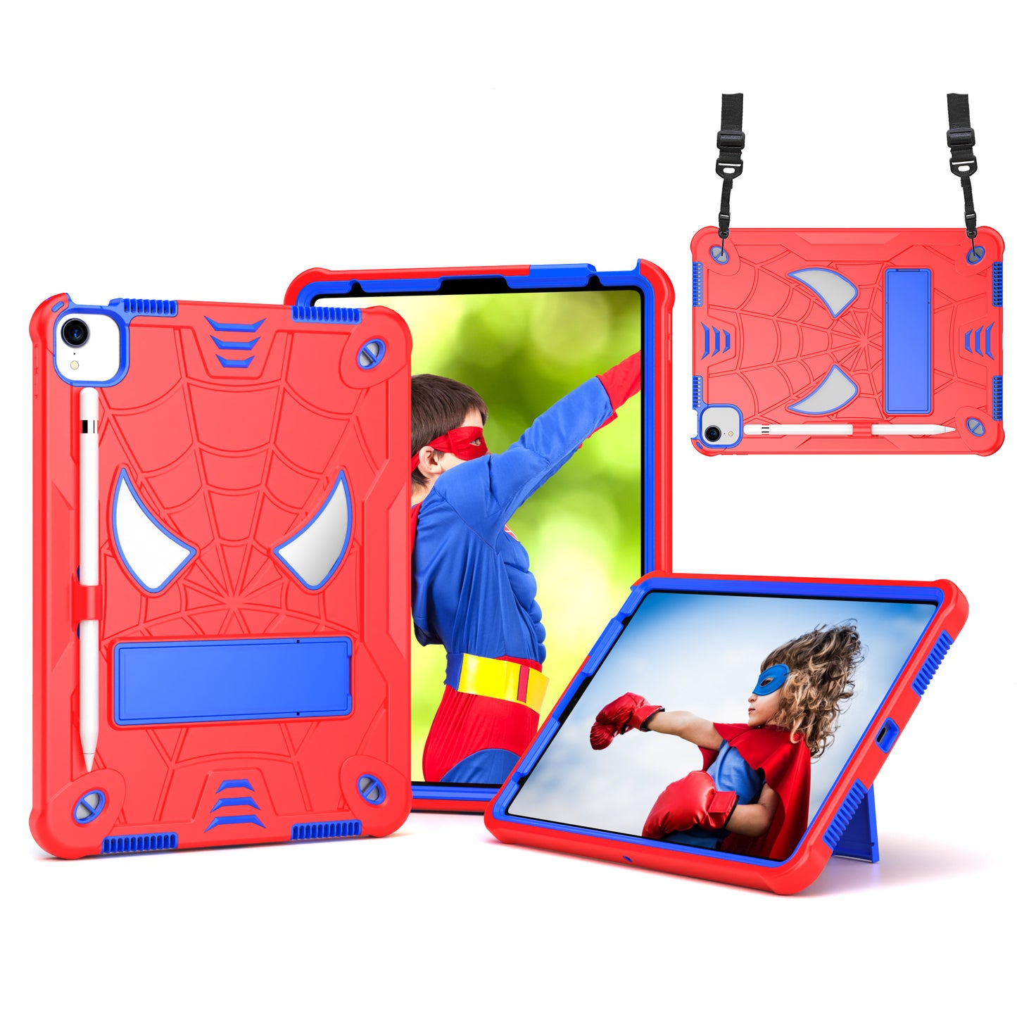 Spider-Man iPad Pro 11 (2020) Shockproof Case Rugged Detachable Shoulder Strap