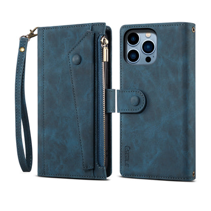 Ocean Stars iPhone 14 Pro Max Leather Case Multi-function Zipper Wallet Stand