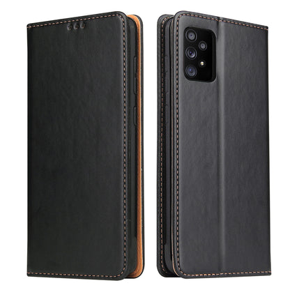 PU Leather Galaxy A52 Flip Case Wallet Stand Texture Deluxe