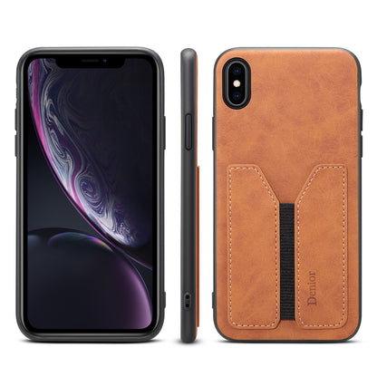 Elastic Card Holder iPhone Xs Max Back Cover Retro Leather Soft Slim