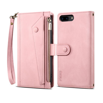 Ocean Stars iPhone 7 Plus Leather Case Multi-function Zipper Wallet Stand Strap