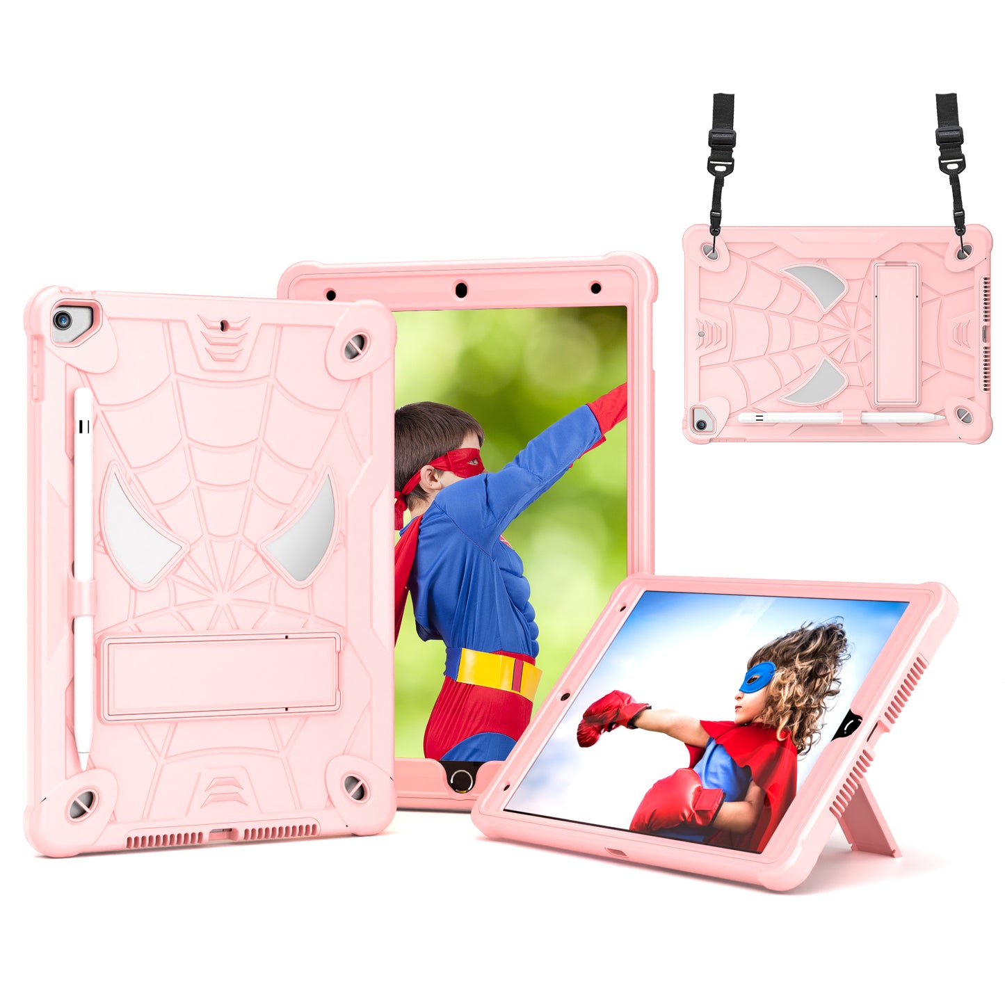 Spider-Man iPad Air 3 Shockproof Case Rugged Detachable Shoulder Strap