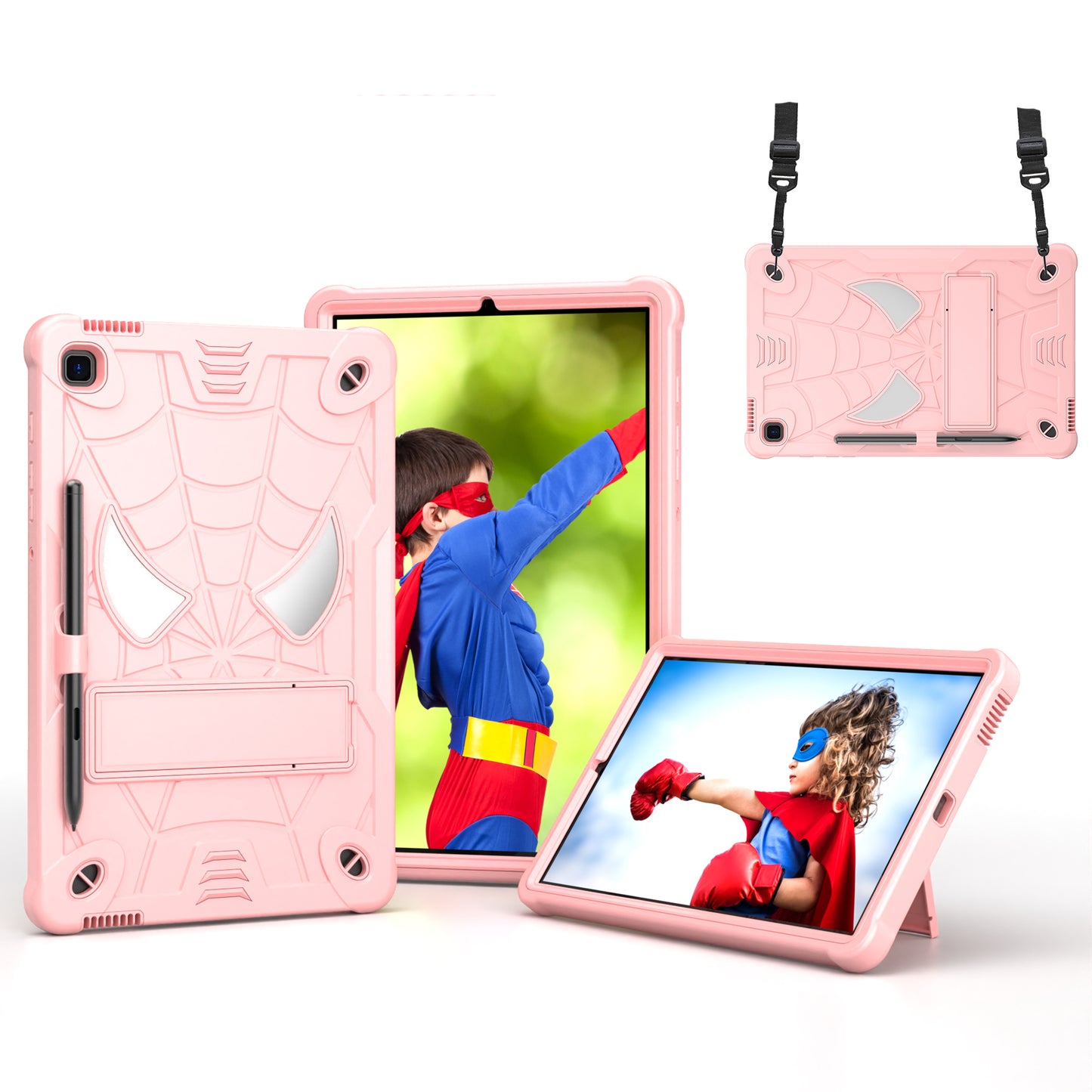 Spider-Man Galaxy Tab S6 Lite Shockproof Case Rugged Detachable Shoulder Strap