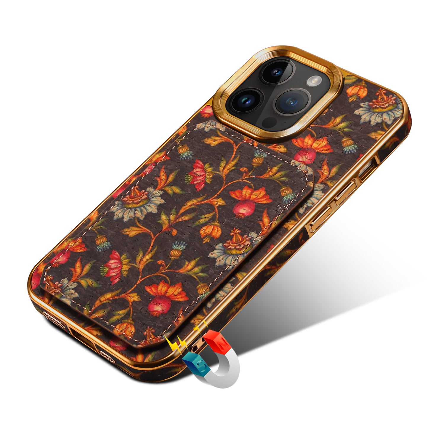 Moslem Flowers Wood iPhone 13 Transformers Cover Verticle Horizontal Kickstand