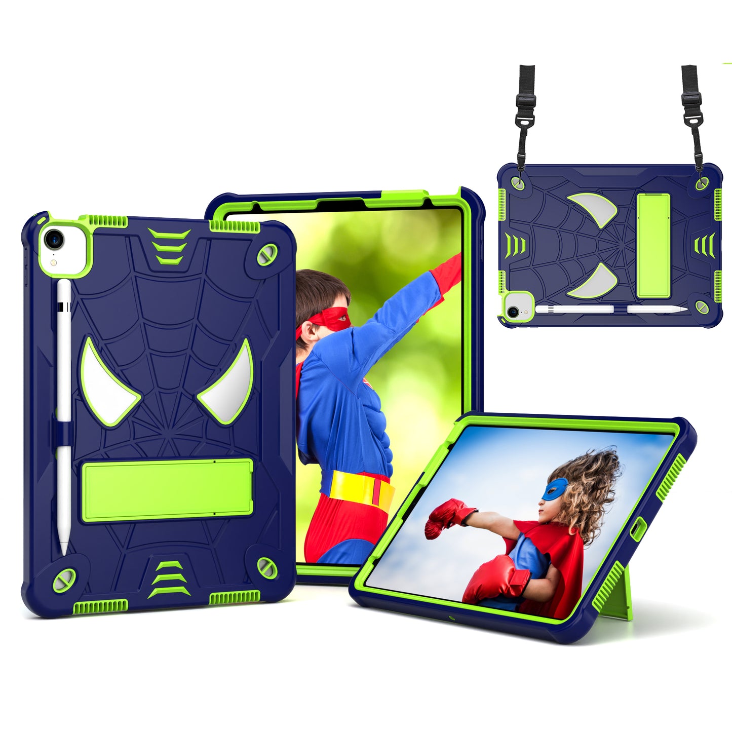 Spider-Man iPad Pro 11 (2022) Shockproof Case Rugged Detachable Shoulder Strap