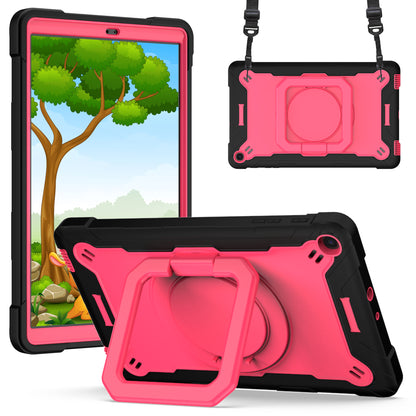 Hit-Color Hook Galaxy Tab A 10.1 (2019) Shockproof Case Rotating Stand Wristband