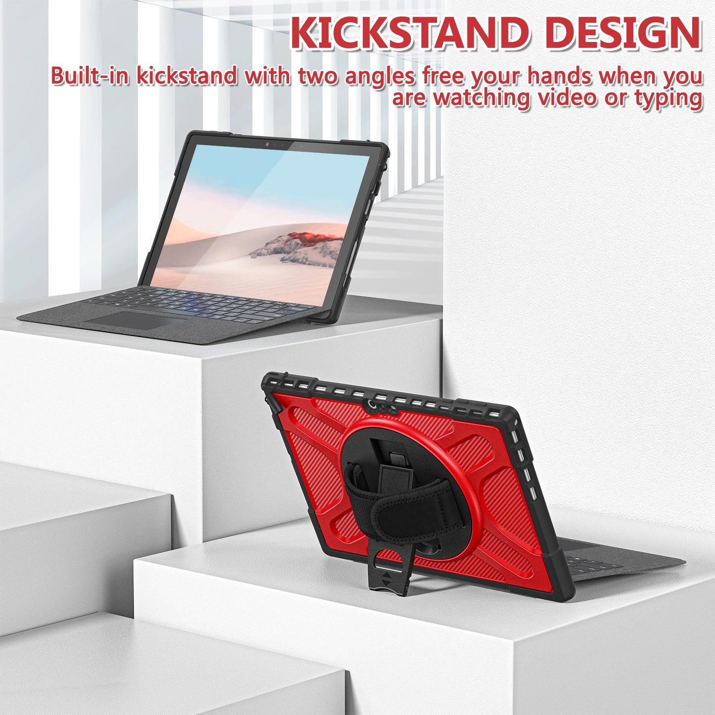 Jacket Beer Microsoft Surface Pro 6 Case Light Textur Multi Angle Protection Stable Stand