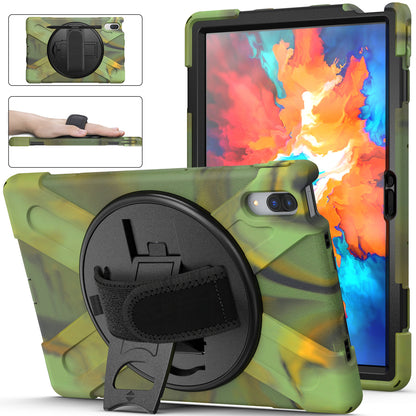 Pirate King Lenovo Tab P11 Pro (2021) Case 360 Rotating Stand Holder Shoulder Strap