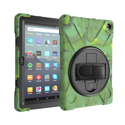 Pirate King Amazon Kindle Fire HD 8 Plus (2020) Case 360 Rotating Stand Shoulder Strap