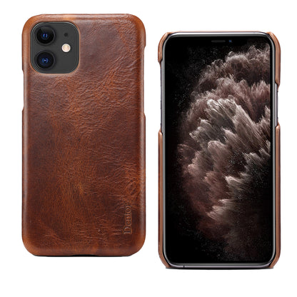 Waxed Cowhide Leather iPhone 11 Pro Back Cover Business Man's