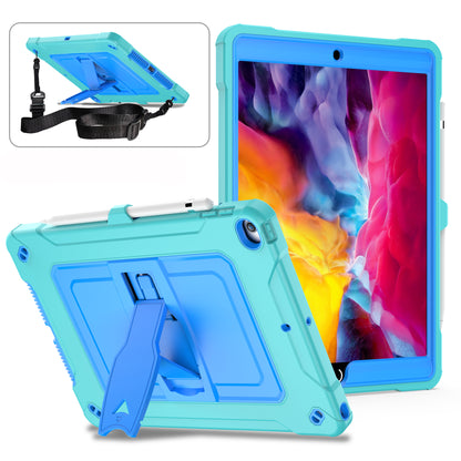 Square Super iPad 7 Shockproof Case Heavy Duty Protection Shoulder Strap