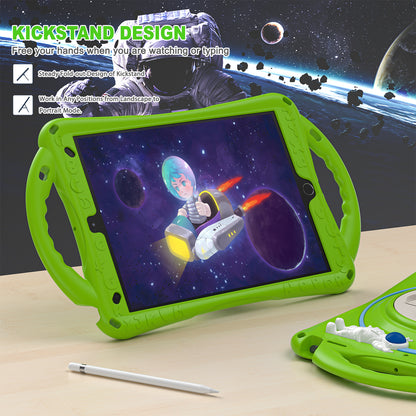 Spaceman iPad 7 Case 360 Rotating Hand Strap Removable Shoulder Strap