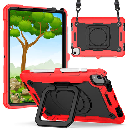 Hit-Color Hook iPad Air 4 Shockproof Case Rotating Stand Wristband Shoulder Strap