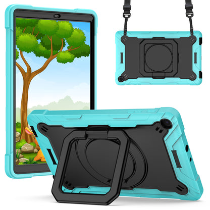 Hit-Color Hook Galaxy Tab A 10.1 (2019) Shockproof Case Rotating Stand Wristband