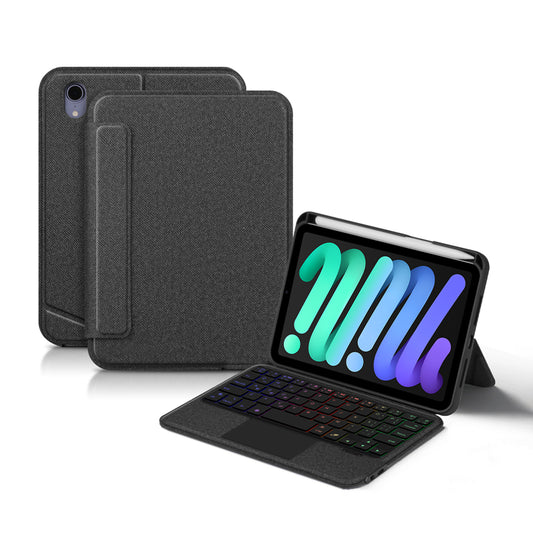 Metal Hinge Magic iPad Mini 6 Keyboard Case with Backlit Intelligent Voice Disassembly