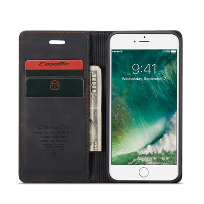 Book Classical iPhone 7 Leather Case Retro Slim Wallet Stand