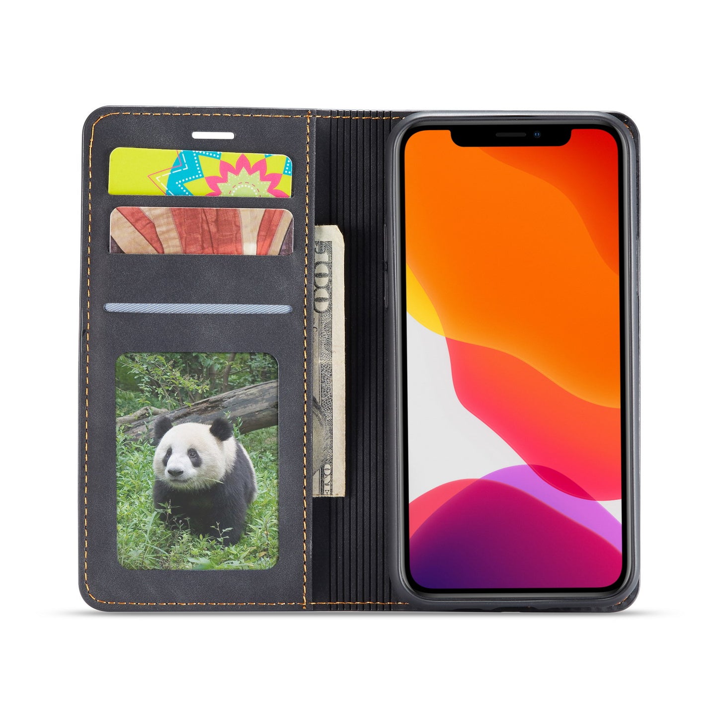 New Slim iPhone 11 Pro Leather Case Book Stand Wallet Magnetic