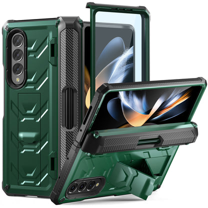 Mech King Galaxy Z Fold4 Case Full-Body Rugged Protection Mul-angele Kicktand