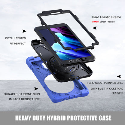 Pirate King Galaxy Tab Active3 Case 360 Rotating Stand Hand Holder Shoulder Strap