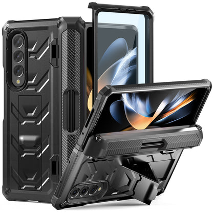 Mech King Galaxy Z Fold4 Case Full-Body Rugged Protection Mul-angele Kicktand