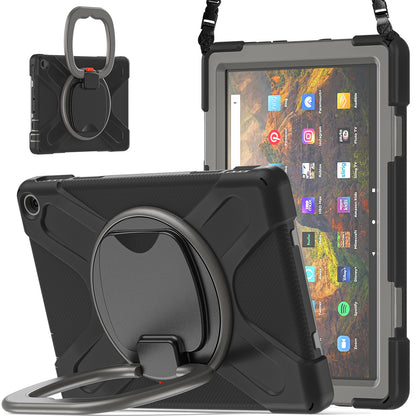 Pirate Box Amazon Kindle Fire HD 10 Plus (2021) Case Hook Stand Rotating with Hand Holder Shoulder Strap