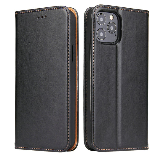 PU Leather iPhone 12 Pro Flip Case Wallet Stand Texture Deluxe