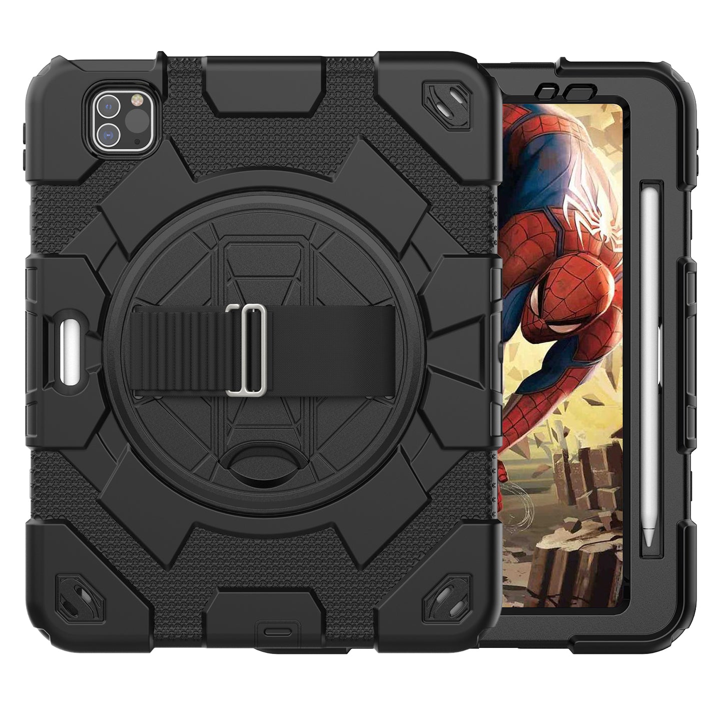 Spider Strap iPad Pro 11 2021 Shockproof Case 360 Rotatable Adjustable Hand Holder