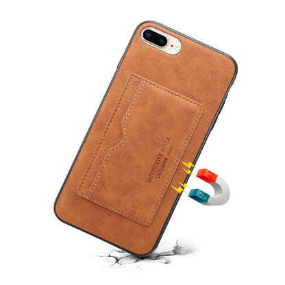 Horizontal Card Holder iPhone 6 6s Plus Back Cover Retro Leather Magnetic Stand