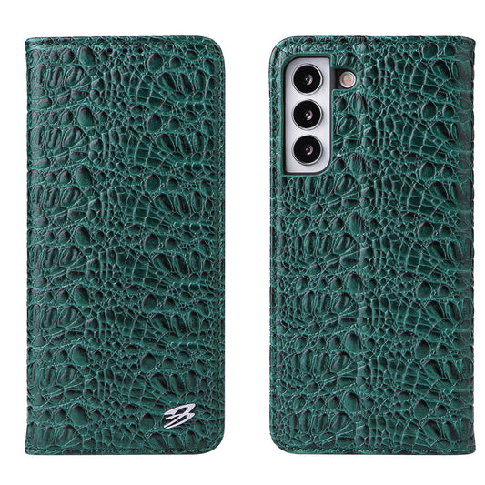 Crocodile Deluxe Galaxy S22+ Genuine Leather Case Wallet Stand Business