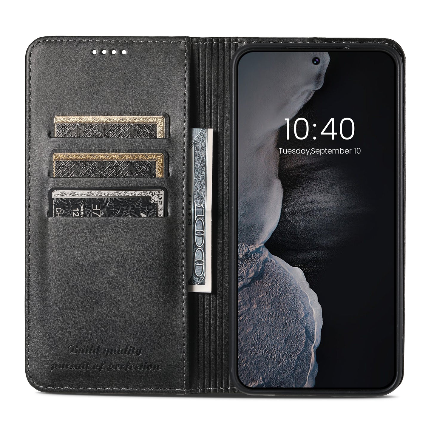 Simple Wallet Galaxy S23+ Leather Case RFID Anti-lost Magtic Stand Business