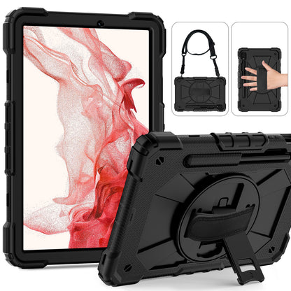 Rugged Rotating Galaxy Tab S9 FE Shockproof Case Shoulder Strap Hand Holder