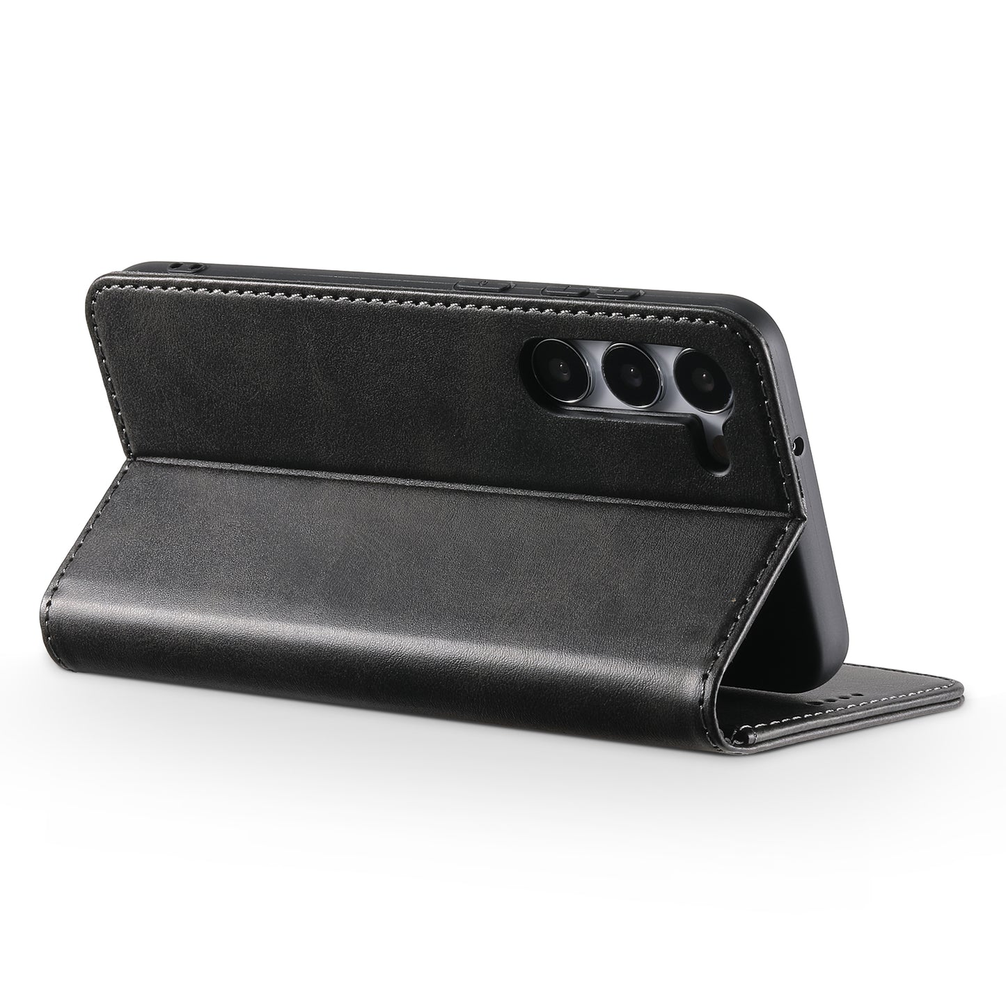 Simple Wallet Galaxy S23+ Leather Case RFID Anti-lost Magtic Stand Business