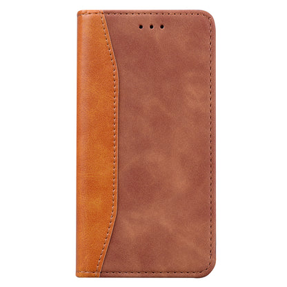 Business Stitching Galaxy A03s Leather Case Homochromatic Retro Wallet Stand