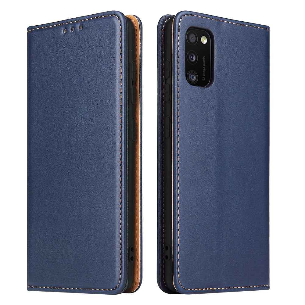 PU Leather Galaxy A41 Flip Case Wallet Stand Texture Deluxe