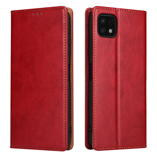 PU Leather Galaxy A22 Flip Case Wallet Stand Texture Deluxe