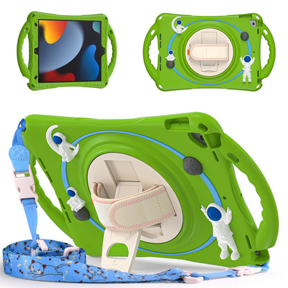 Spaceman iPad Air 3 Case 360 Rotating Hand Strap Removable Shoulder Strap