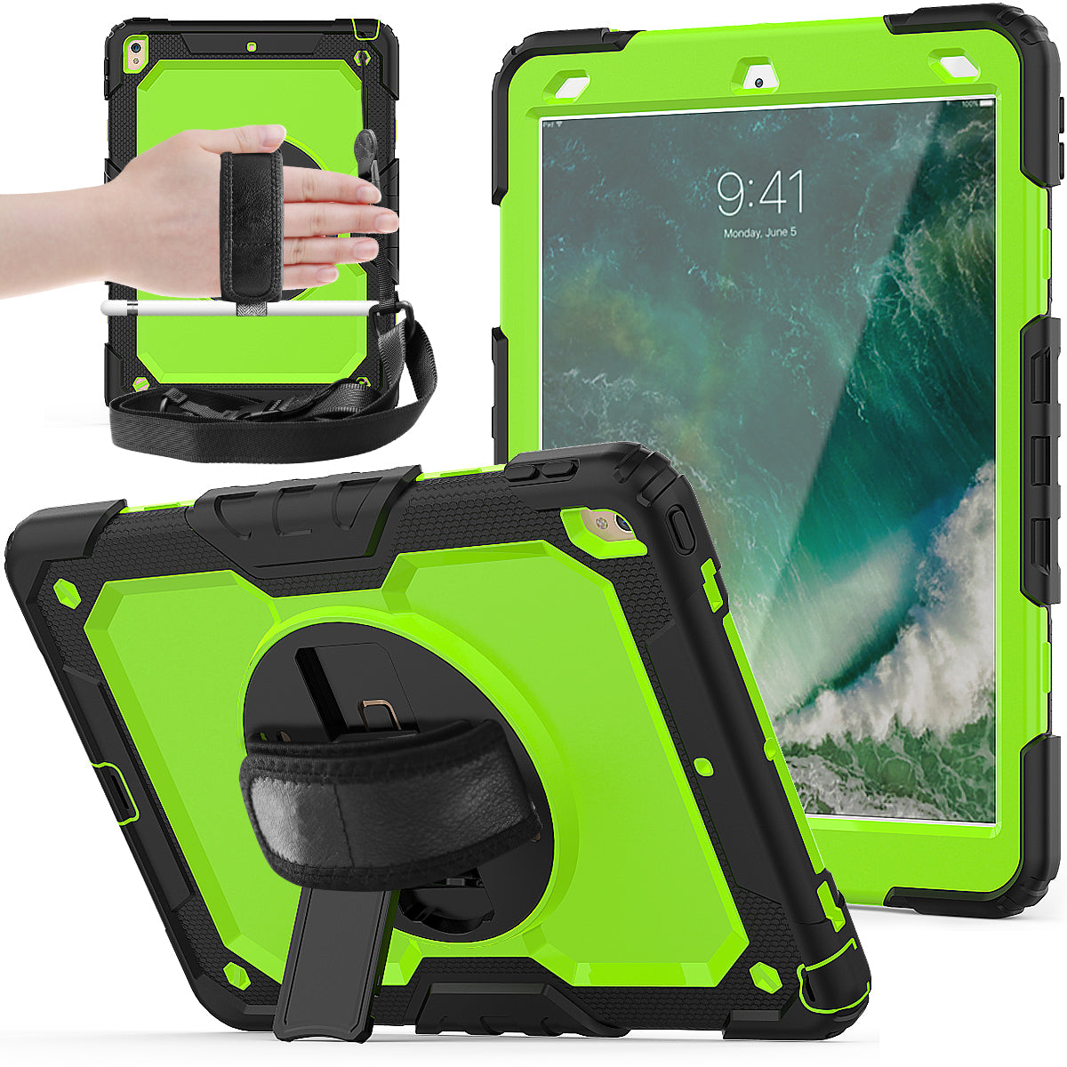 Tough Strap iPad Air 3 Shockproof Case Multi-functional Built-in Screen Protector