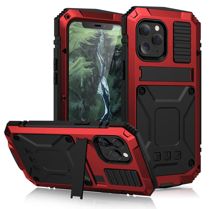 Metal Vajra iPhone 12 Case Shockproof Stand Strap Outdoor Sports Full Protection