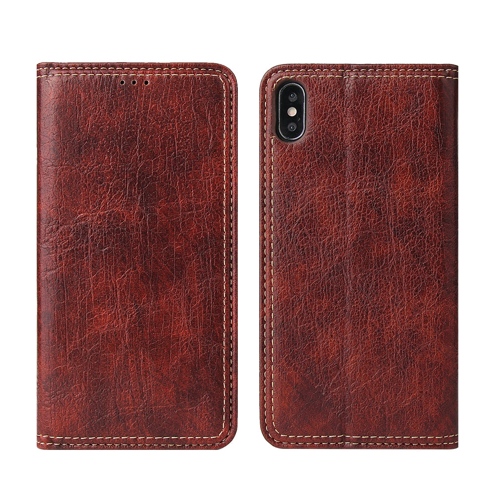 Artificial Tree Leather iPhone Xs Max Case Retro Wallet Stand Deluxe